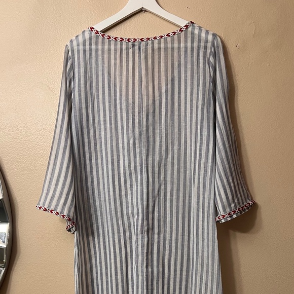Gianni Bini Tunic Dress Women's Size Small Striped Boho Up Tassel India - Picture 2 of 8